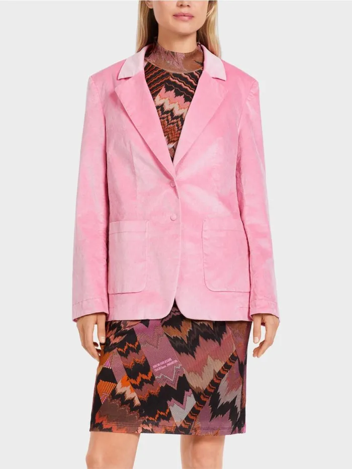 Blazer Damen Marc Cain Blazer Im Weichen Material Bright Orchid