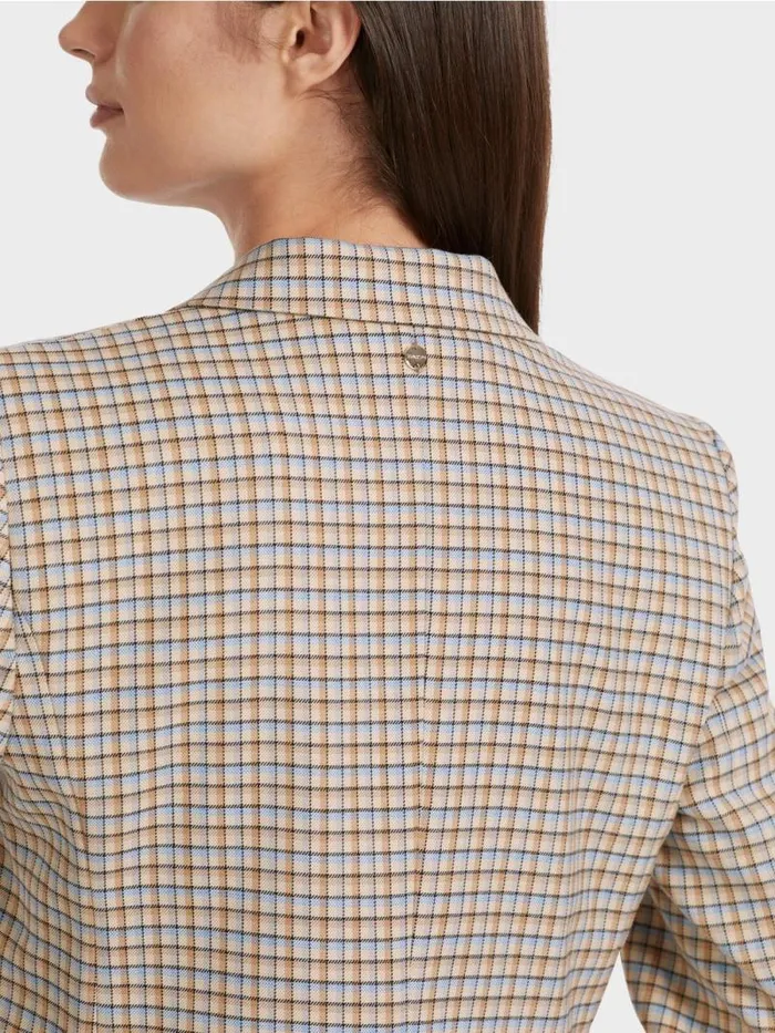 Blazer Damen Marc Cain Karierter Blazer Dark Summer Sky