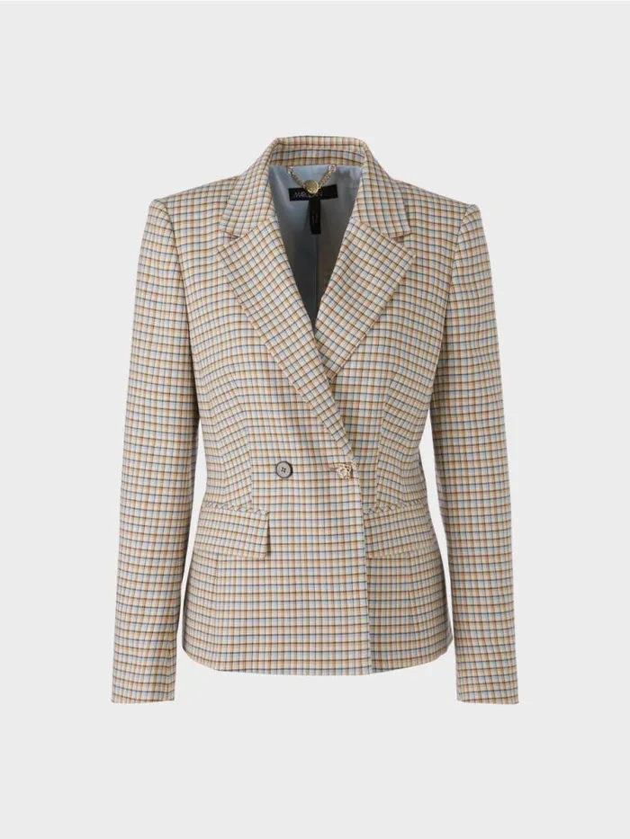 Blazer Damen Marc Cain Karierter Blazer Dark Summer Sky