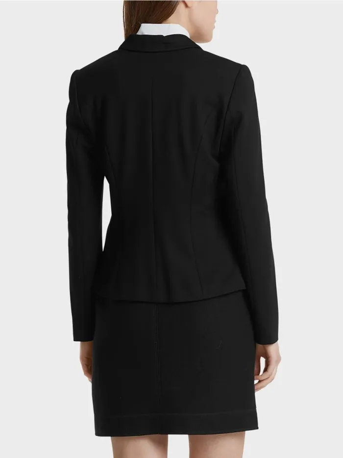 Blazer Damen Marc Cain Leichter Blazer Aus Feinem Jersey Black