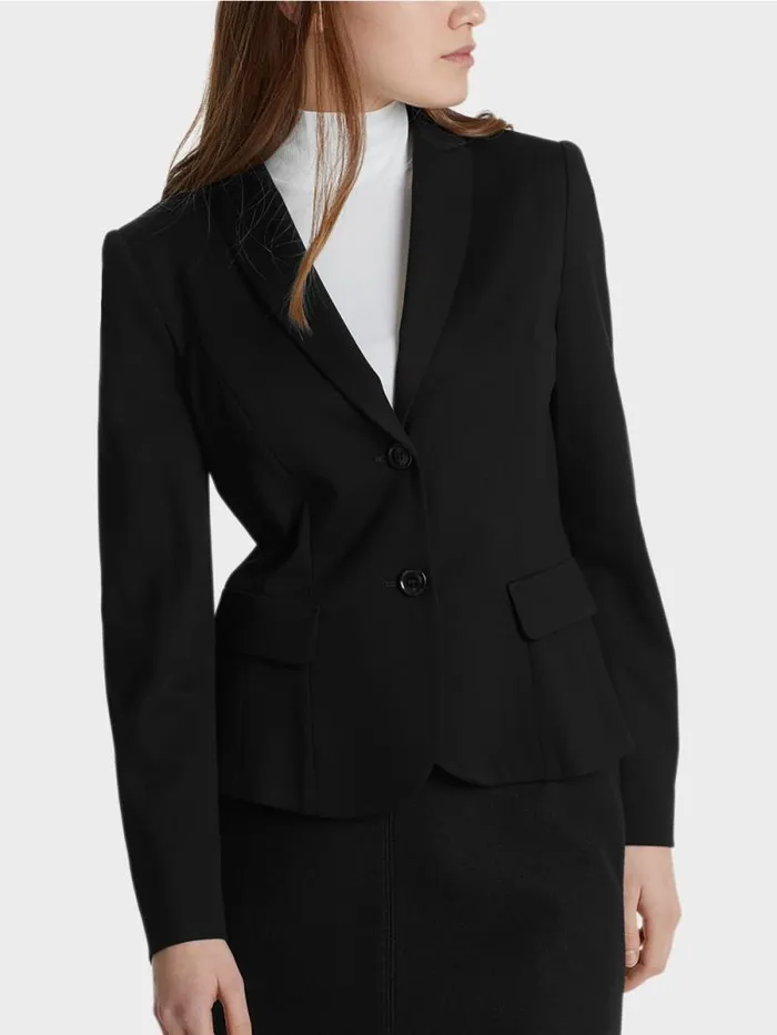 Blazer Damen Marc Cain Leichter Blazer Aus Feinem Jersey Black