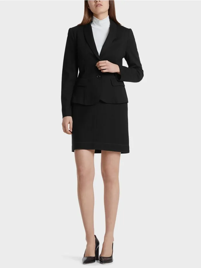 Blazer Damen Marc Cain Leichter Blazer Aus Feinem Jersey Black
