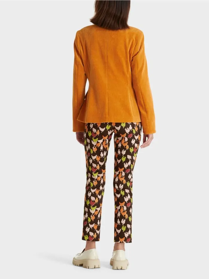 Blazer Damen Marc Cain Trendiger Kordblazer Deep Pumpkin
