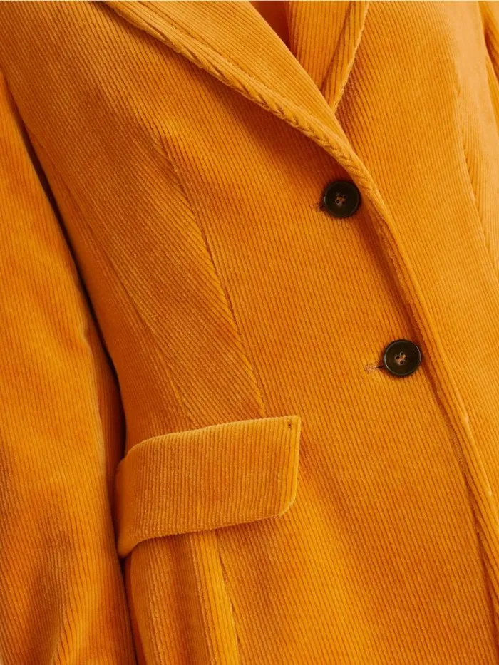 Blazer Damen Marc Cain Trendiger Kordblazer Deep Pumpkin
