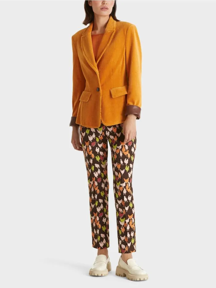 Blazer Damen Marc Cain Trendiger Kordblazer Deep Pumpkin