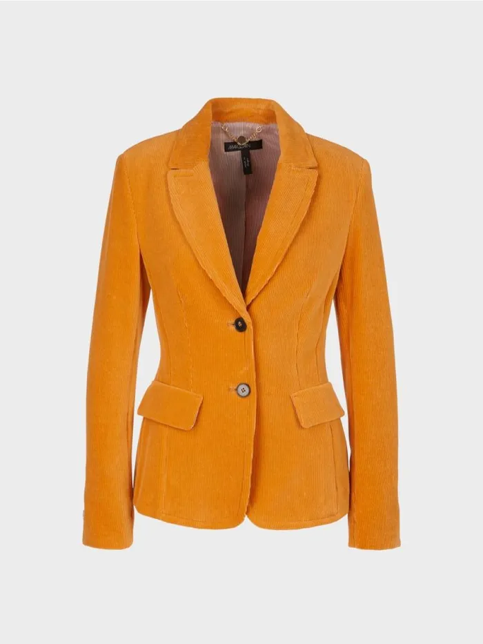 Blazer Damen Marc Cain Trendiger Kordblazer Deep Pumpkin