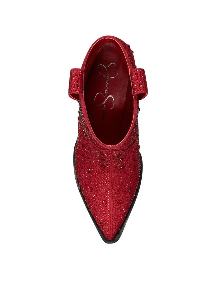 Boots and Booties Shoes Jessica Simpson Zadie Bootie In Red Crystal