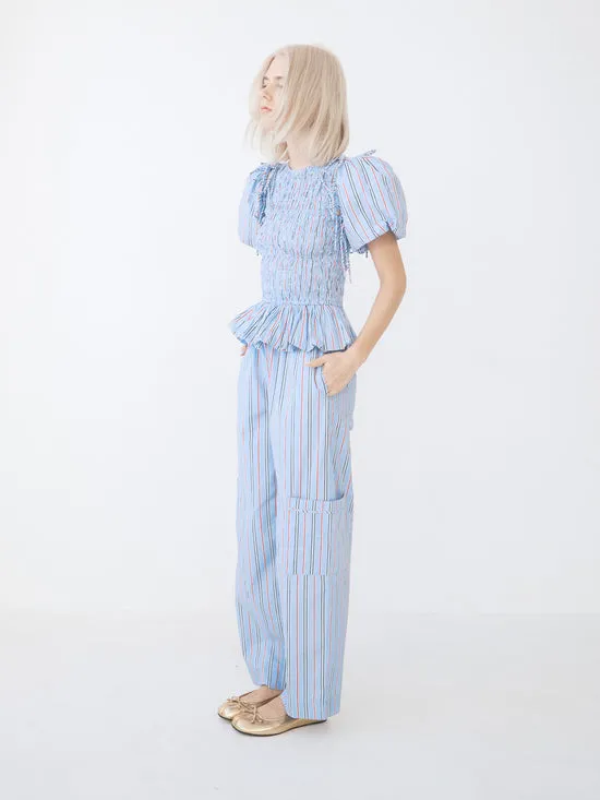 Bottoms Harrison With Ties Pants Bold Blue Stripe Lisa Says Gah Women