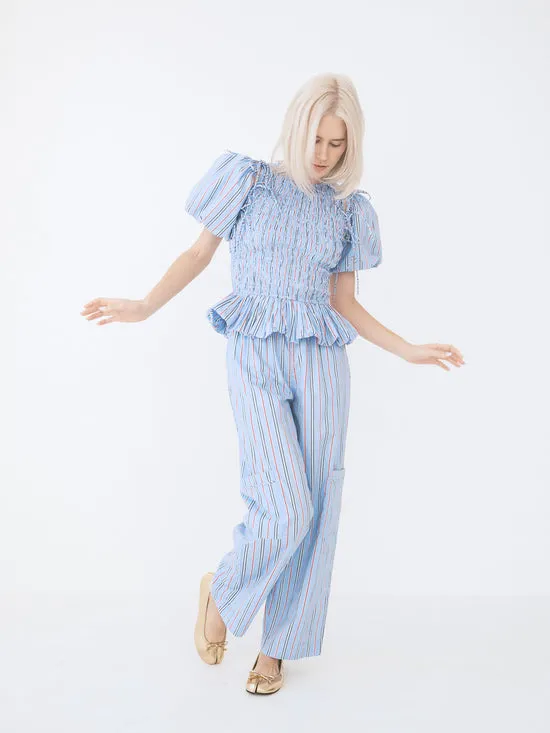 Bottoms Harrison With Ties Pants Bold Blue Stripe Lisa Says Gah Women