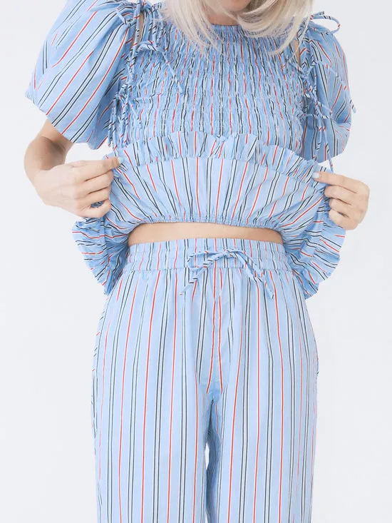 Bottoms Harrison With Ties Pants Bold Blue Stripe Lisa Says Gah Women