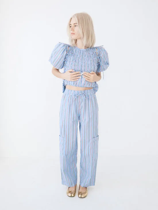 Bottoms Harrison With Ties Pants Bold Blue Stripe Lisa Says Gah Women