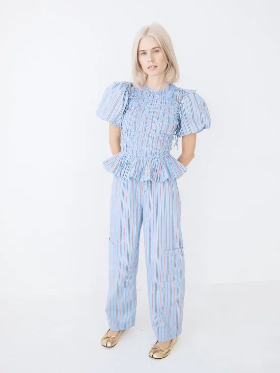 Bottoms Harrison With Ties Pants Bold Blue Stripe Lisa Says Gah Women