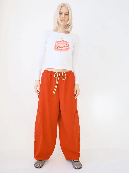 Bottoms Lisa Says Gah Women Chef Pant Tomato