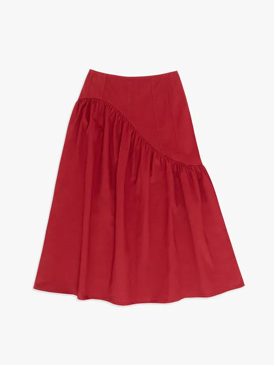 Bottoms Lisa Says Gah Women Maeve Midi Skirt Merlot