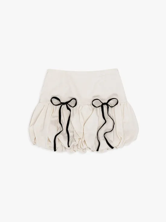 Bottoms Women Lisa Says Gah Scarlett Bubble Skirt Vanilla Black Bows