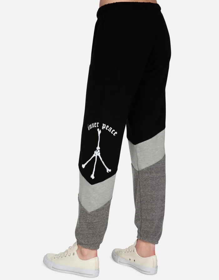 Charlene Inner Peace Sign Black Women039s Lauren Moshi Long Sweatpants