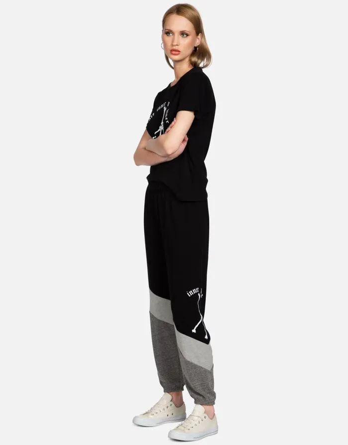 Charlene Inner Peace Sign Black Women039s Lauren Moshi Long Sweatpants