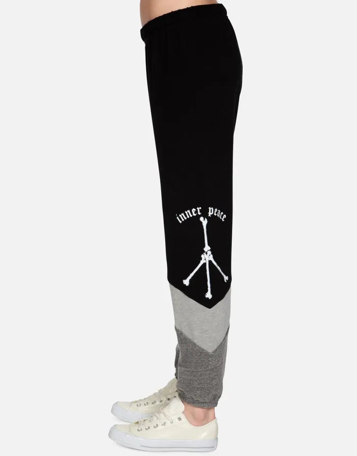 Charlene Inner Peace Sign Black Women039s Lauren Moshi Long Sweatpants