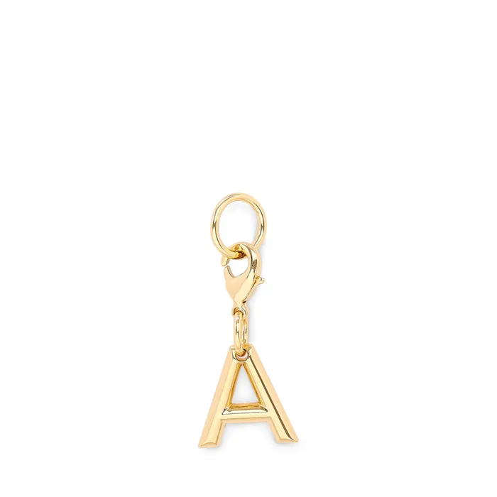 Charm Letter A Gold Color Women Lancel Key Ring