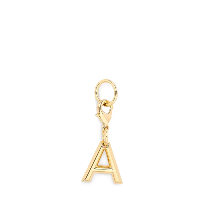 Charm Letter A Gold Color Women Lancel Key Ring Charm Letter A Gold Color Women Lancel Key Ring