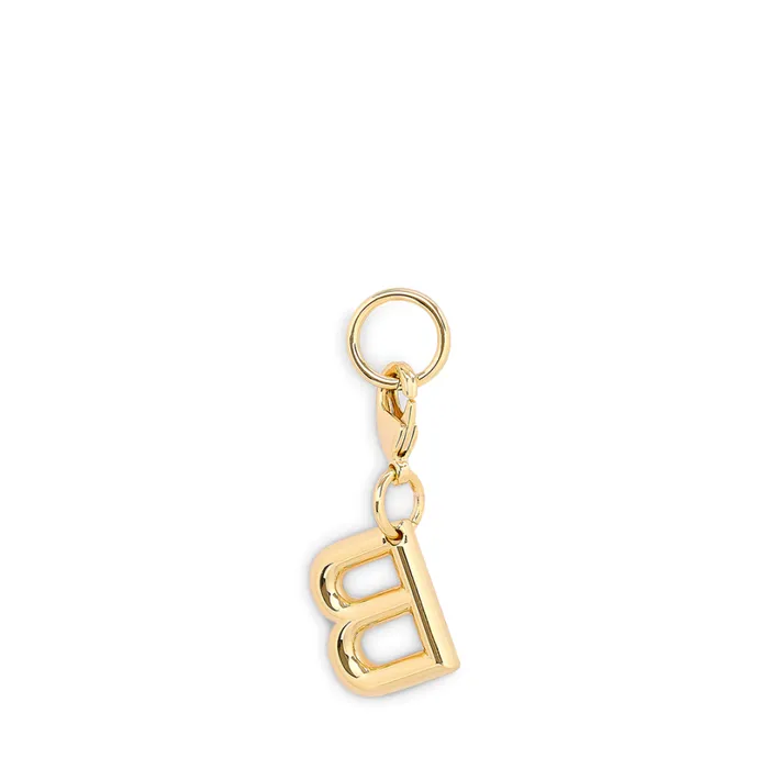 Charm Letter B Gold Color Women Lancel Key Ring Charm Letter B Gold Color Women Lancel Key Ring
