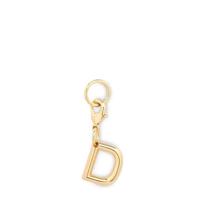 Charm Letter D Gold Color Women Lancel Key Ring