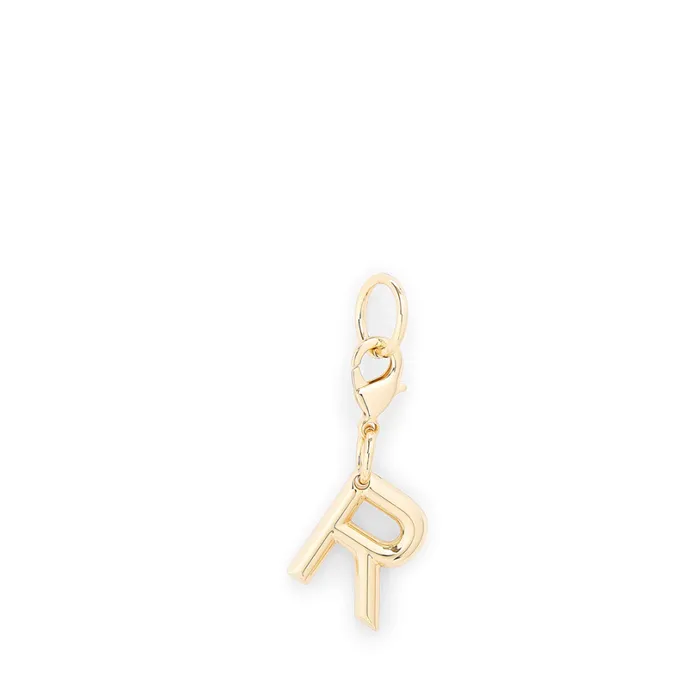 Charm Letter R Gold Color Women Lancel Key Ring