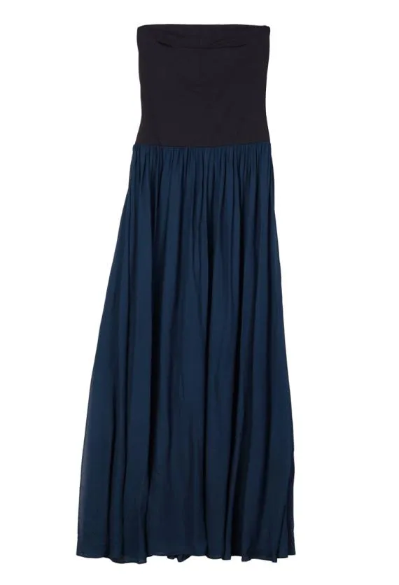 Ciao Lucia Long Dresses Giselle Navy Chiffon And Jersey Strapless Maxi Dress 8211 Women