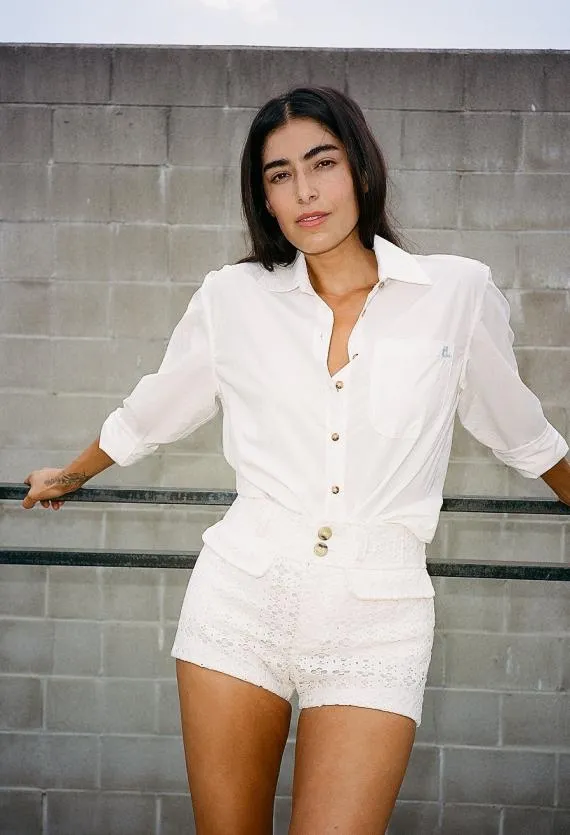 Ciao Lucia Shorts Paolo Short White Lace Schiffli 8211 Women