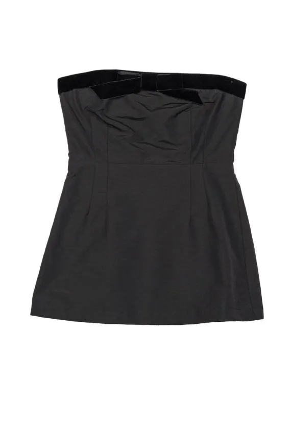 Ciao Lucia Sleeveless Tops Adeline Faille Strapless Top With Velvet Bow 8211 Women