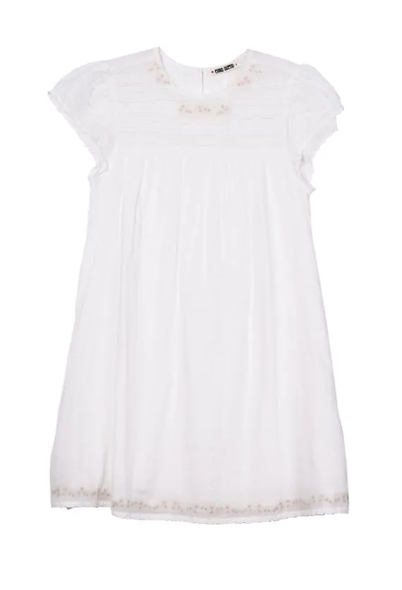 Ciao Lucia White Dresses Joelle Cap Sleeved Cotton Mini Dress 8211 Women