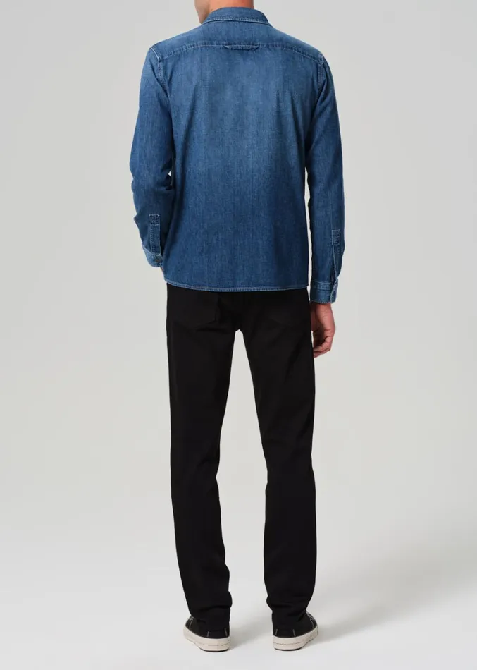 Citizens Of Humanity Adler Slim Soft Weft In Black Men Pants