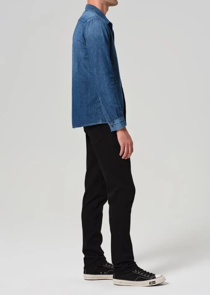 Citizens Of Humanity Adler Slim Soft Weft In Black Men Pants
