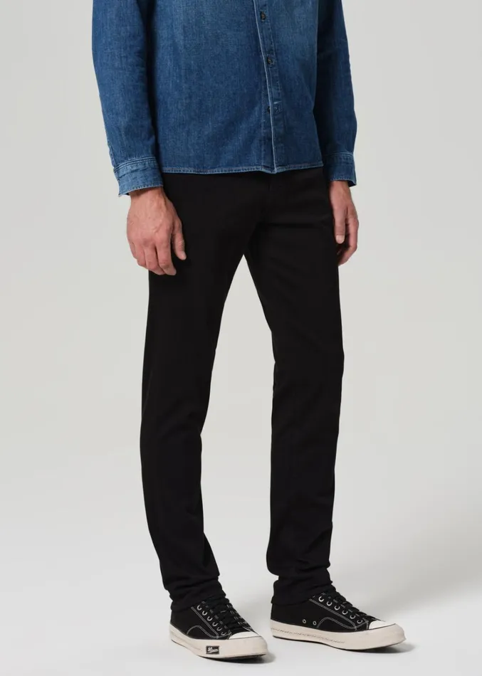 Citizens Of Humanity Adler Slim Soft Weft In Black Men Pants