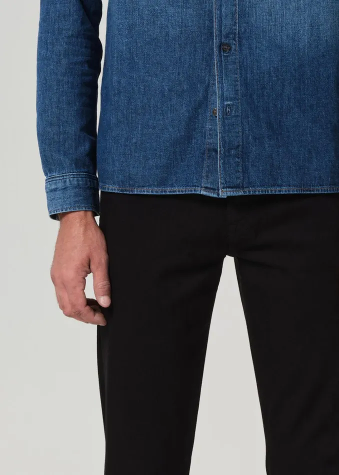 Citizens Of Humanity Adler Slim Soft Weft In Black Men Pants