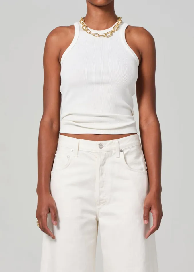 Citizens Of Humanity Akira Tank In Ivory Women Tops
