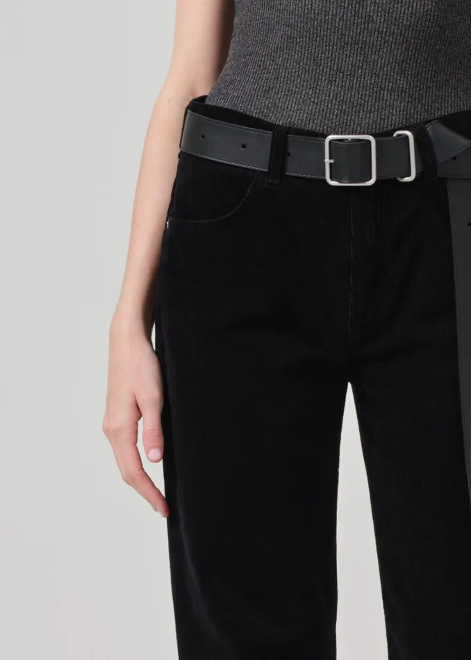 Citizens Of Humanity Annina High Rise Wide Leg 33034 Corduroy In Black Women Pants