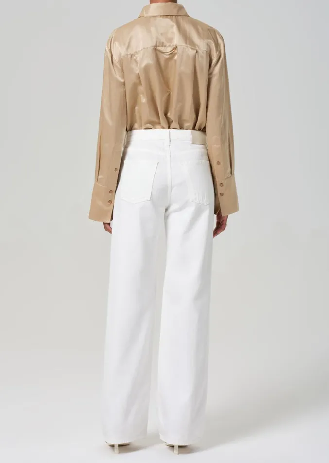 Citizens Of Humanity Annina High Rise Wide Leg 33034 In Soft White Women Jeans