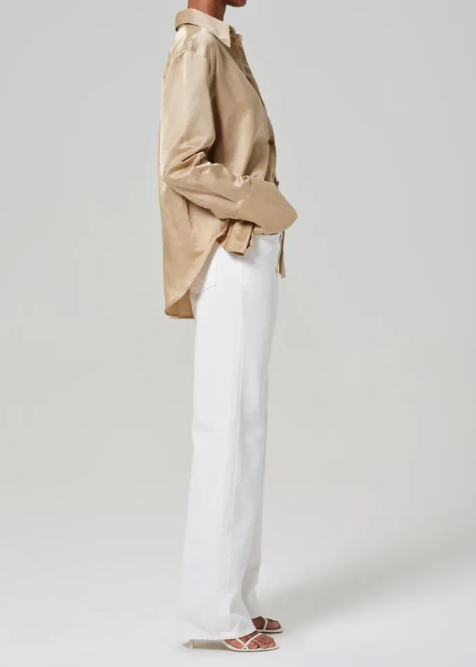 Citizens Of Humanity Annina High Rise Wide Leg 33034 In Soft White Women Jeans