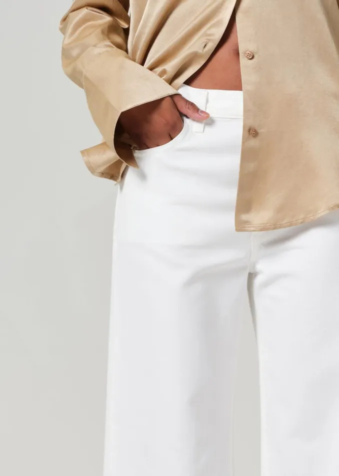 Citizens Of Humanity Annina High Rise Wide Leg 33034 In Soft White Women Jeans