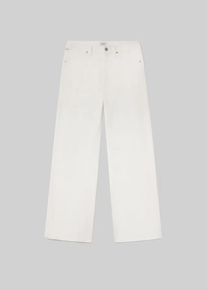 Citizens Of Humanity Annina High Rise Wide Leg 33034 In Soft White Women Jeans