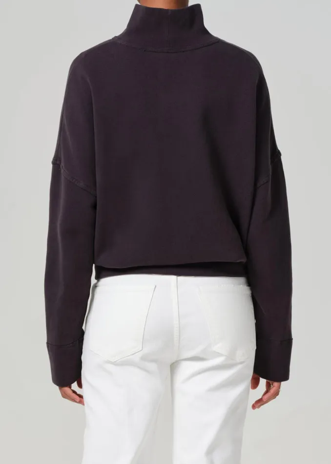 Citizens Of Humanity Cara Turtleneck In Charcoal Women Tops