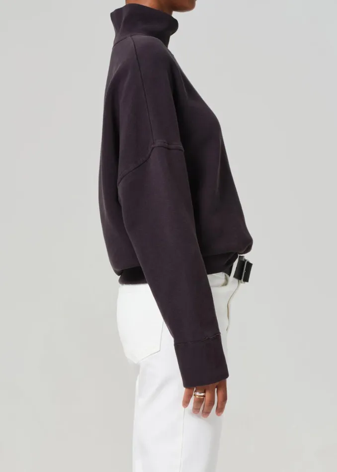 Citizens Of Humanity Cara Turtleneck In Charcoal Women Tops