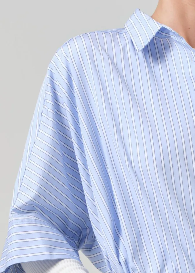 Citizens Of Humanity Claire Origami Shirt In Melissani Stripe Women Tops