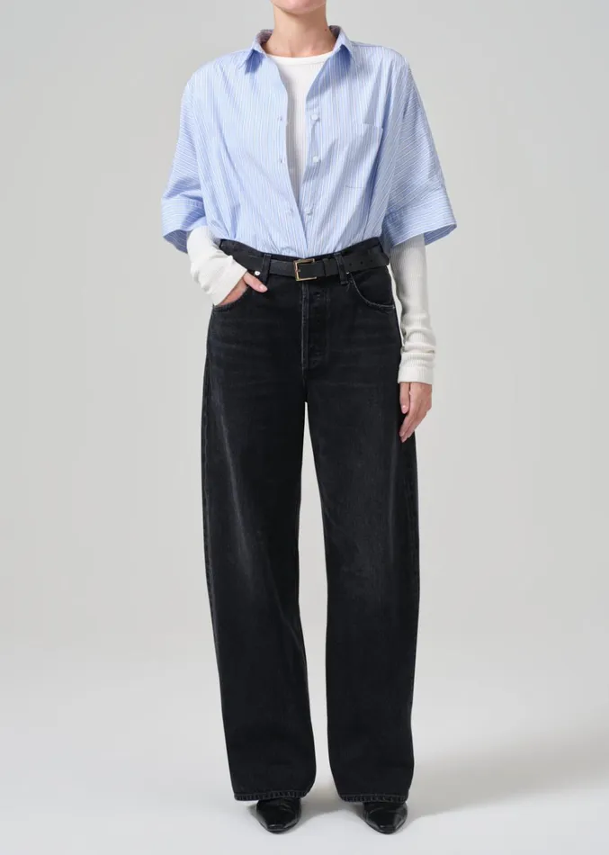 Citizens Of Humanity Claire Origami Shirt In Melissani Stripe Women Tops