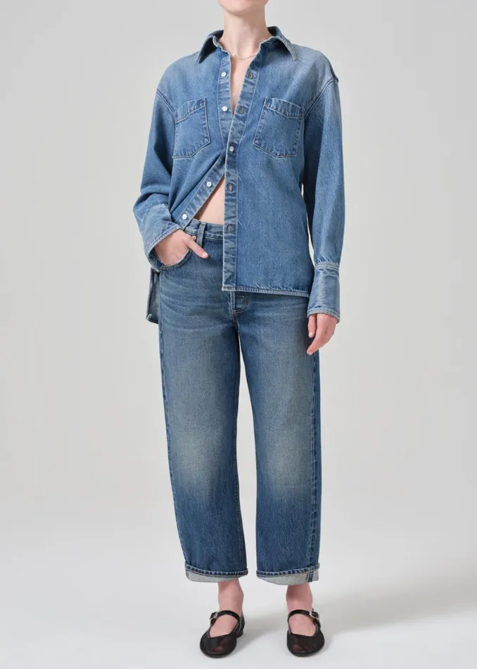 Citizens Of Humanity Dahlia Bow Leg Baby Roll In Brielle Women Jeans