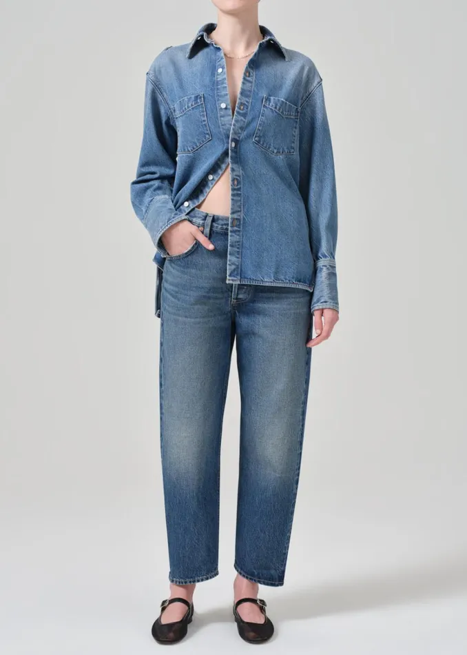 Citizens Of Humanity Dahlia Bow Leg Baby Roll In Brielle Women Jeans
