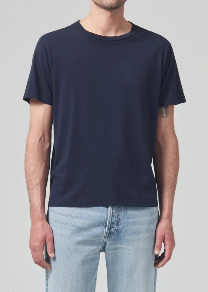 Citizens Of Humanity Everyday Short Sleeve Tee In Dark Navy Men Shirts