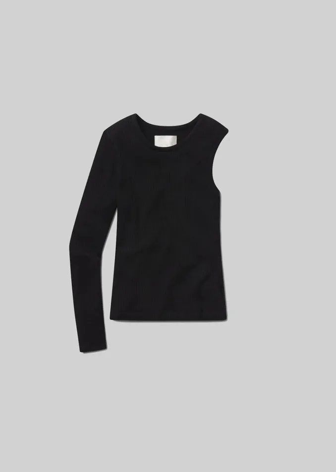 Citizens Of Humanity Fellina One Sleeve In Black Women Tops