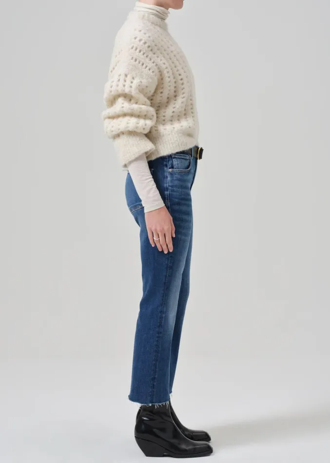 Citizens Of Humanity Isola Mid Rise Cropped Boot In Ambry Women Petite